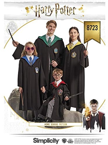 Simplicity 8723 Harry Potter Cosplay und Halloween-Kostüm, Schnittmuster für Kinder, Jugendliche und Erwachsene, Größen XS-XL