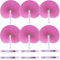 Bestage 20 Pieces Decorative Paper Folding Hand Fans Handheld,Pink Round Wedding Foldable Fans Chinese and Japanese Fans Bulk for Bridal Guest Church Party Favors Dancing Birthday DIY