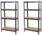 Mendler 2er-Set Schwerlastregal HWC-D67, Werkstattregal Steckregal, 160x80x40cm, Traglast jeweils 320kg MVG - schwarz