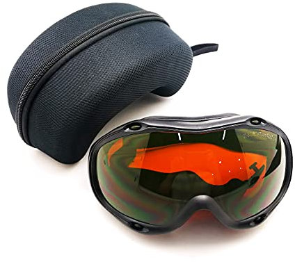 MCWlaser Laser Schutzbrille Brille OD5+,190-540nm & 800-1700nm Safety Glasses Goggles für Yag, Blue, Green Laser 355nm 405nm 445nm 450nm 473nm 520nm 532nm 808nm 980nm 1064nm Absorptionstyp EP-1 Typ 10