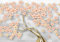 wandmotiv24 Fototapete Blütenbaum rosa gold, XXL 400 x 280 cm - 8 Teile, Wanddeko, Wandbild, Wandtapete, Kirschblüte Dreieck grau Baum Blüte M6613