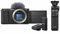 Sony Alpha ZV-E10 | APS-C spiegellose Wechselobjektiv-Vlog-Kamera (schwenkbarer Bildschirm für Vlogging, 4K-Video, Echtzeit-Augen-Autofokus) Schwarz + Handgriff & Mikrofon