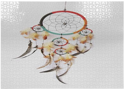 ABAKUHAUS Stammes Puzzle, Traumfänger, Heirloom-Qualität lustige Aktivität für die Familie langlebiger Karton, 1000 Stücke, Mehrfarbig