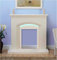 ModaNuvo Cream Flat Wall 2KW Electric Fire Surround Set Modern Fireplace Hearth with LED Light