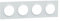 Schneider Electric - Odace Styl, plaque Blanc Recyclé 4 postes horizontaux ou verticaux entraxe 71mm - S510708