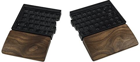 YMDK Split 64 Holz-Handgelenkauflage aus massivem Holz, Walnussholz, geteilte Tastatur