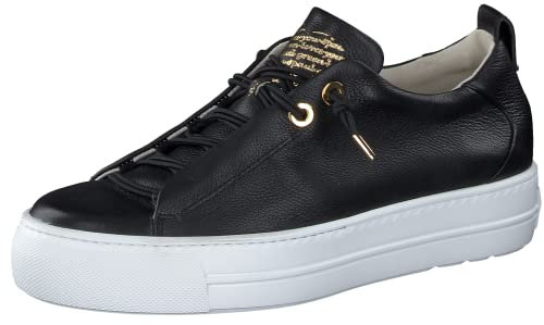 Paul Green Low-Top Sneaker Damen 5417-076 - Wechselfußbett für Einlagen - Schicke Sportschuhe City - Damen Schuhe Schnürer - Schwarz 02x