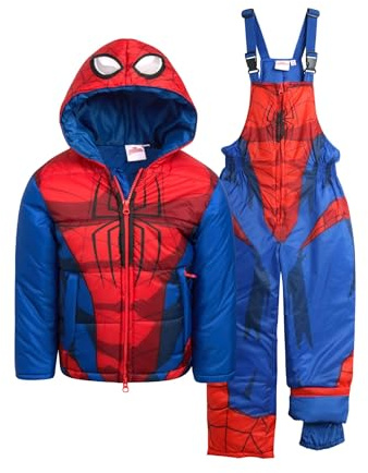 Marvel Spider-Man - Tuta da neve isolata e salopette da sci, 2 pezzi