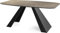 WFL GROUP Esstisch Monte im Modern Stil, Rechteckiger Tisch - Ausziehbar von 180 cm bis 220 cm, Pulverbeschichtete Schwarze Metallbeine - 180 x 90 cm - Chicago Beton Grau