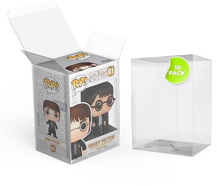 PET-Schutzfolien kompatibel mit Funko Pop – 0,5 mm Dicke Schutzfolien für Display und Regal – Funko Pop-Aufbewahrungsboxen (10 Einheiten, 16,3 x 11,8 x 9,3 cm)