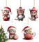 Decorazioni natalizie per gatti, decorazioni natalizie per gatti, simpatici addobbi natalizi con animali, piccoli ornamenti natalizi, decorazioni per albero di Natale per il telaio di finestre e porte