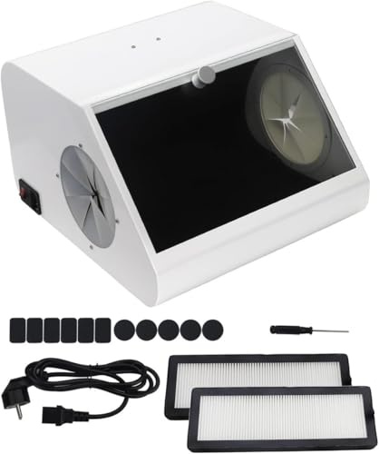 Global-Dental Lab Sandblaster Dust Collector High Strength LED Vacuum Extractor Box Grinding Polishing Box Lapping Protector Sandblasting Dust-Proof Case