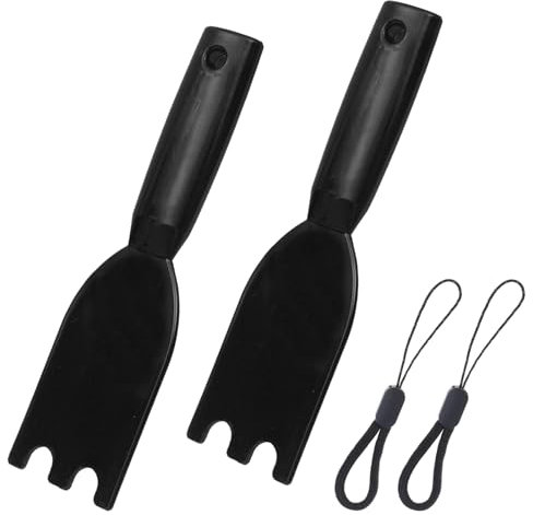 Owiooll 2-Pack Universal Grill Scraper for George Foreman & Most Grooved Indoor Grills, Heat-Resistant Nylon Spatula for Easy Cleaning & Non-Stick Surfaces