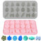 Ymapinc Cute Flower Mold，2PCS Silicone Moulds with Daisy Tulip Rose Leaf Flower Mould for Chocolate Candy Pudding Ice Dessert Making Ice Cube Moulds
