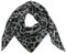 Leopard Dreieck Schal aus 100% Baumwolle Frühling Unisex Uni Fashion Stola Tuch Übergangszeit Italy Sommer Strickschal Strick Tuch Leo (Dunkelgrau)