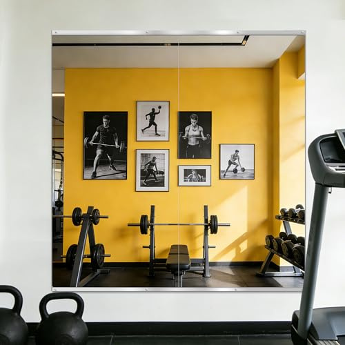 Home Gym Mirror for Wall, 50x25x2PCS, Workout Mirrors for Home Gym