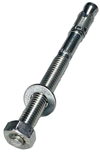Lumonic 5x tacos para cargas pesadas M8 x 95 galvanizado I para uso como clavija metálica I para diferentes tipos de accesorios traversan