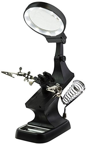 Modelcraft PCL2400 Adjustable Work Holder with Alligator Clips and Mini Vice, Black