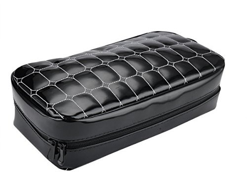 Wismart 80 Capacity Pu Leather Shell CD DVD Blu-ray Media Case Storage Holder Organizer Wallet for Car, Home, Office and Travel Carrying Protector Organizer (80-Capacity, Black)