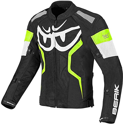 Berik Imola Air Motorrad-Textiljacke, schwarz/weiß/gelb, 54