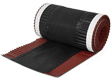 DQ-PP FIRSTBAND | Länge 5m | vRoll | Breite 390mm | Kastanierot RAL 8012 |Aluminium PP Vlies | Selbstklebend | Dach Dachfirst Firstrolle First Rollfirst Band | Grat Gratrolle Gratband Firstabdeckung