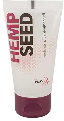 Just Play Erotik-Gel Hemp Seed - intensives Massage-Gel für Frauen und Männer, mit Hanfsamen-Öl, auf Wasser-Basis, ohne Klebe-Effekt, vegan, 50 ml