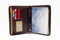 Handgefertigte dunkelbraune Ledermappe A5 - Dokumententasche A5 - Organizer Tasche - Konferenzmappe A5