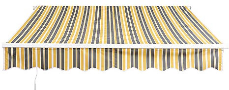 Panana 3.5 x 2.5M Manual Awning Retractable Canopy Sun Shade Shelter Waterproof Outdoor Patio Garden