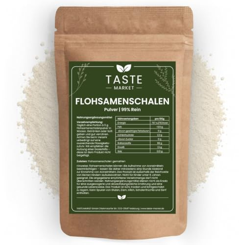 1 kg Flohsamenschalen Pulver – 99% rein – indische Flohsamenschalen –TOP Qualität