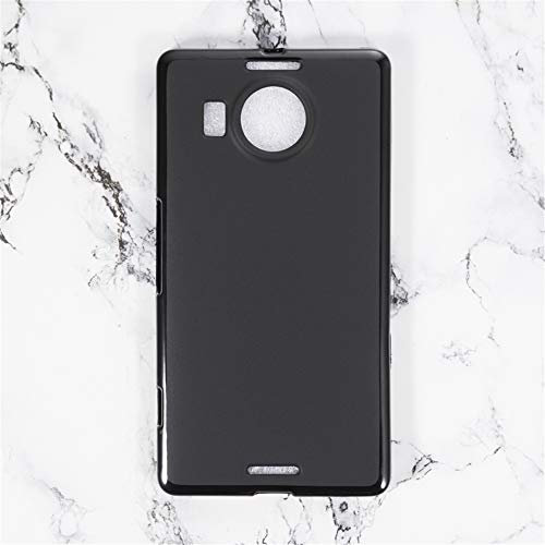 TPU Phone Case Compatible with Microsoft Lumia 950 XL, Slim Shockproof Soft Cover with Anti-Scratch Design and Precise Cutouts for Full Protection (Black)