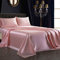 SiinvdaBZX Set di 3 lenzuola in raso per letto singolo, ultra morbide come la seta, rosa cipria, con tasca profonda, 1 lenzuolo con angoli, 1 lenzuolo piatto, 1 federa con chiusura a busta