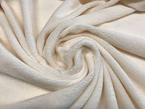 Tissu en peluche de bambou - Écru - Tissu en coton - Tissu en viscose - Les Tissus pour enfants - 1 m x 150 cm