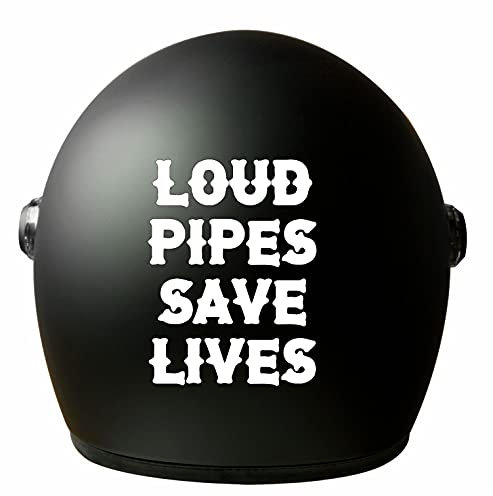 myrockshirt Loud Pipes Save Lives 2 x Aufkleber f. Helm Motorrad Motorradhelm Bike Biker Sticker