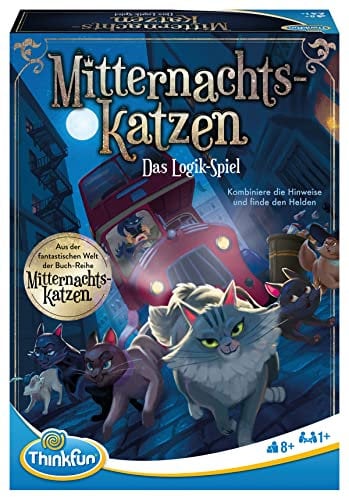 ThinkFun 76483 - Mitternachtskatzen - Das Logik-Spiel für Jungen und Mädchen ab 8 Jahren. EIN Deduktionsspiel in der fantastischen Welt der Mitternachtskatzen