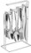 International Silver Piccadilly 24 Piece Stainless Steel Flatware Set with Wire Caddy, Service for 6