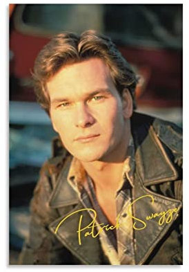 Enartly Leinwand Druck Poster Patrick Swayze Poster Dekoration Wohnzimmer Schlafzimmer Malerei 60x90cm Kein Rahmen