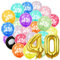 Geburtstag zahlen luftballon 40 jahre und 20Pcs 30cm Luftballons- Folienballon in 40-101cm Geburtstagsdeko - Ballon Zahl Deko zum Geburtstag fliegt mit Helium für Männer Frauen 40.Geburtstagsparty