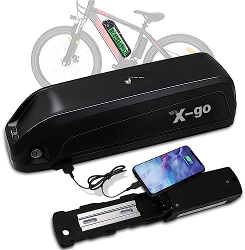 (UK Warehouse) Ebike Battery 52V 13AH Electric Lithium Battery with Charger, USB Port, 5 Pin for Electric Bike 52V 1000w 750w 500w 350w 250w motor