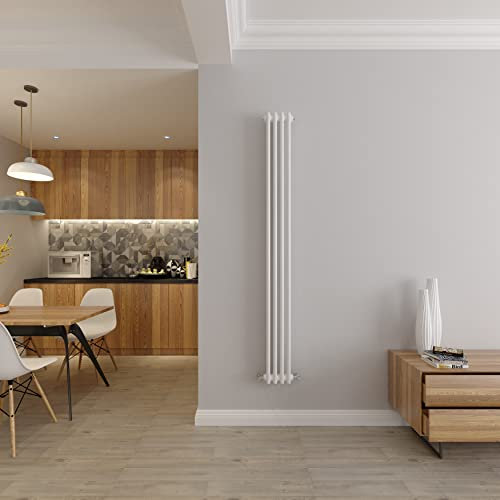 White radiators Vertical 2 Column Rads Cast Iron Style Central Heating radiators for Bathroom,Living Room and Kitchen 1800x200mm