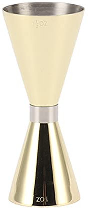 Jigger De Cóctel Doble, Jigger De Medición De Barra, Jigger De Cóctel De Coctelería Taza Medidora De Barra De Acero Inoxidable 304 De Doble Extremo Con Escala Para Fiesta En Casa(gold)
