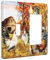 Vintage Western Farm Rustic Cabin Barn Wood Style Chicken Rooster Animals 2 Gang 1-Toggle 1-Decorator/GFCI Combination Wall Plate Combo Toggle Rocker Receptacle Outlet Cover Dimmer Light Switch Plate