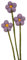 your castle Filzblumen handgemachte Dekoblumen für individuelle Kreationen, nachhaltiges Geschenk, fairer Handel, realistische Kunstblumen, 3 Stück mit Blüten in Hell-lila
