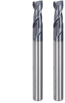 QUARKZMAN 2 Piezas Fresas de Extremo de Nariz Cuadrada 5 mm 2 Flautas Negro | de Diámetro, Carburo HRC45 Recubierto de Altin, Vástago de 5 mm