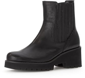 Gabor Damen Chelsea Boots, Frauen Stiefeletten,Moderate Mehrweite (G),halbstiefel,Kurzstiefel,uebergangsschuhe,schwarz (Micro),39 EU / 6 UK