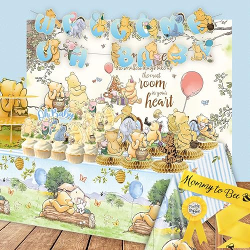 Kit de decoración clásico de Winnie y The Pooh, mantel baby para Winnie Shower