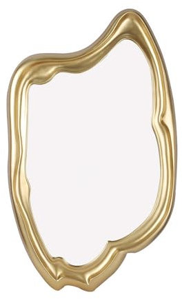 SOYDAN Dekorativer Wandspiegel Spiegel - Gold 60×100 cm Asymmetrischer Spiegel für Wohnzimmer, Badezimmer, Schlafzimmer, Eingangsbereich