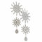 Loberon Weihnachtsanhänger 2er Set Klerven, Elegante Schneeflockenform, Funkelnde Perlen, Samtige Aufhängung, Christbaumschmuck, Weihnachtsdeko, Eisen, Acryl, Silber