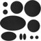 11 PCS Kit- Repair Patches for Down Jackets, Down Coat Repair Patches, Patch Black, Round and Oval Shape Black Fabric Repair Patch for Coat Clothes Tent Sleeping Bag Ski Clothing