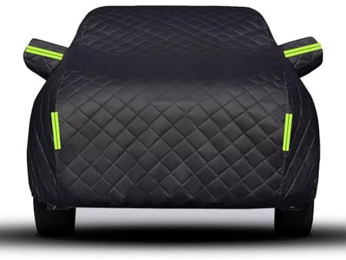 KUANDEDIAN Hagelschutz Auto Abdeckplane für Renault Kangoo Van 3 2021, Vollgarage Abdeckung Oxford Autoabdeckung Wetterfeste UV Schutz Autoplane Wasserdicht,B/Black-Green