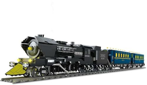 Technic Dampflokomotive Modellbausatz, 3961 Teile Dampfeisenbahn Bausatz für Kinder Erwachsene, Geschenkidee für Modellbau Sammler